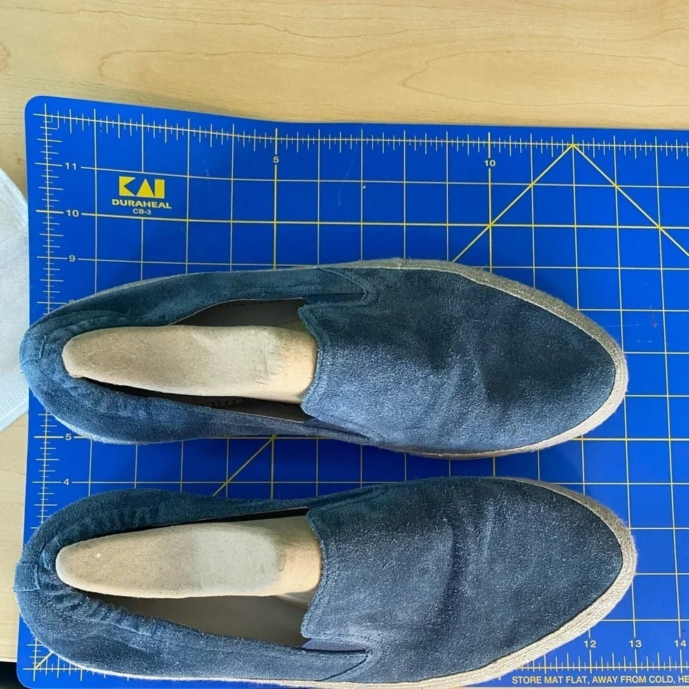 P4 Prada Sport Blue Suede Linea Rossa Espadrille Loafers‎